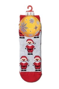 Șosete haioase din bumbac motiv Crăciun și lurex, Conte Kids 300 - Img 2