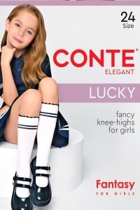 Șosete polimidă pentru copii, lungi 3/4, Conte Elegant Lucky