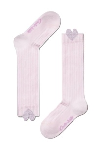 Șosete subțiri 3/4, din bumbac, cu model inimă lurex, Conte Kids Tip-Top 046