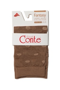 Șosete subțiri din poliamidă cu model buline, Conte Elegant Fantasy 16124 - Img 16