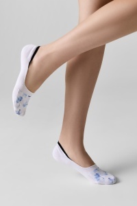 Tălpici damă din bumbac cu model floral, Conte Classic 1162