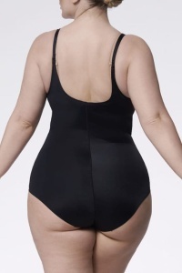 Body damă modelator cu bustul liber, Julimex 219 Basic Negru spate