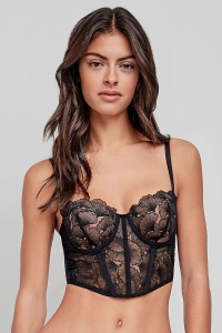 Bustieră din dantelă cu broderie florală, Gisela 2/10103