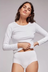 Chilot basic cu talie inalta din bumbac organic EKO, Gisela 1/0225