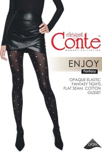 Ciorap cu model buline transparente, Conte Fantasy Enjoy - Img 10