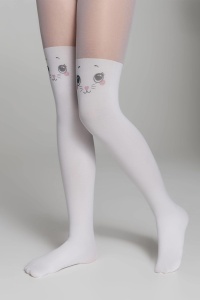 Ciorapi copii cu imitație jambiere și model pisică, Conte Kids Cat - Img 2