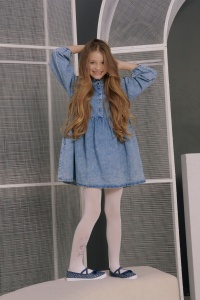 Ciorapi copii, din microfibră cu model Unicorn, Conte Kids Beauty 50 Den - Img 4