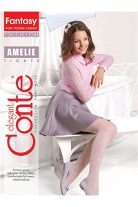 Ciorapi copii subțiri cu model fundițe, Amelie 20 Den - Img 4
