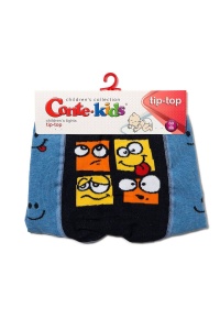 Ciorapi subțiri din bumbac cu model emoji, Conte Kids Tip-Top 495 - Img 5