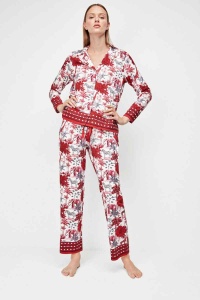 Pantaloni pijama damă, model floral, Gisela 2/20077 - Img 2