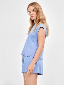 Pantaloni scurți cu talie reglabilă, din material extra moale, Gisela 2/70023 lateral