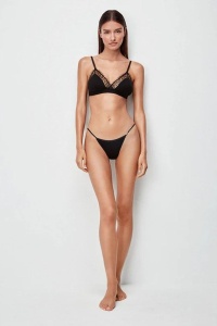 Set lenjerie, 2 piese, sutien bralette și tanga din dantelă, Gisela 2/10020.