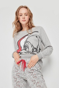 Set pijama lungă, 2 piese, cu print Bugs Bunny, Gisela 2/2014 - Img 2