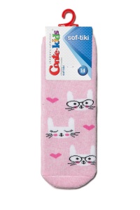 Șosete copii flaușate cu model iepuraș, Conte Kids Sof-Tiki 431 - Img 2