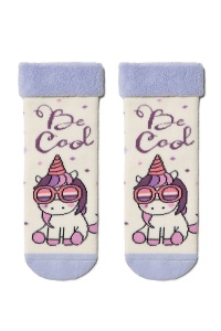 Șosete copii flaușate cu model Unicorn, Conte Kids Sof-Tiki 435 - Img 1
