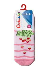 Șosete flaușate antiderapante cu model căpșuni, Conte Kids Sof-Tiki 472 - Img 3