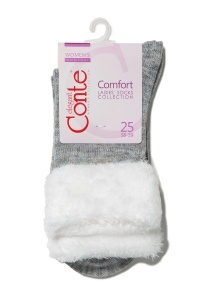 Șosete groase cu margine pufoasă, Conte Elegant Comfort 000 - Img 8