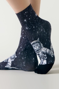 Șosete haioase cu model pisică astronaut, Conte Fantasy 947 - Img 2