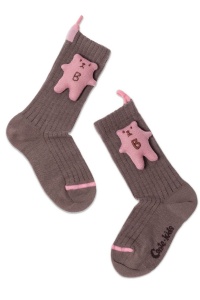 Șosete haioase pentru copii cu Urs decorativ, Conte kids Tip-Top 574 - Img 4