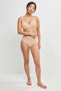 Sutien cu push-up ușor, fără arcuri, din bumbac și plumetis, Gisela 1-10080 piele fata