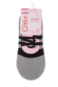 Tălpici damă cu lurex și curele decorative, Conte Classic 191 - Img 4