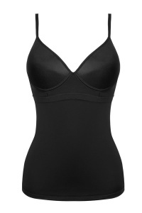 Top damă cu sutien integrat, Julimex Simple Cami Negru interior