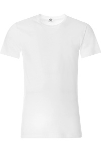 Tricou pentru bărbați cu mânecă scurtă și decolteu rotund, din bumbac, Snelly 7013 - Img 3