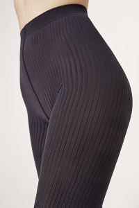 Colanți opaci cu model în dungi fine (ribbed), Conte Fantasy Casual 100 Den - Img 12