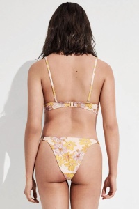 Costum baie din 2 piese cu print floral, sutien push-up +1 și slip tip string, Gisela 2/30034 - Img 3