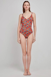 Costum de baie plus-size cu imprimeu tribal, Gisela 2/30244 - Img 4