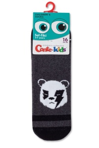 Șosete copii flaușate cu model "Bear Error", Conte Kids Sof-Tiki 597 - Img 5