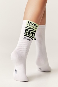 Șosete fosforescente din bumbac, cu model "Hype", Conte Active 487 - Img 9