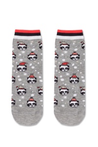 Șosete scurte copii motive Crăciun cu model ”Xmas Panda”, Conte Kids 518 - Img 2