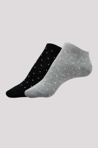 Șosete scurte damă bumbac cu buline (2 perechi), Esli Classic 802 - Img 2