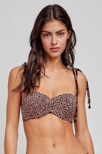 Sutien baie tip bandeau cu imprimeu leopard, Gisela 2/30192