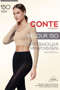 Ciorap gros, ultra mat, din microfibră cu Efect 3D Velour 150 Den