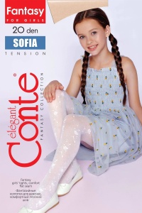 Ciorapi copii, cu model floral ajurat, Sofia 20 Den - Img 8