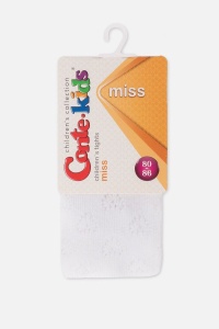 Ciorapi subțiri din bumbac cu model inimi ajurate, Conte Kids Miss 609 - Img 7