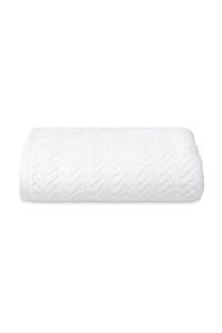 Prosop baie din 100% bumbac premium, model Zig-Zag, 550g-m2, 50x100cm, Esli alb