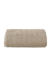 Prosop baie din 100% bumbac premium, model Zig-Zag, 550g-m2, 50x100cm, Esli taupe