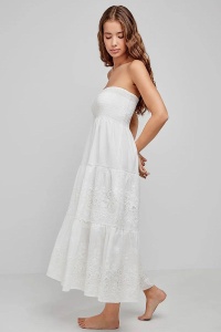 Rochie midi din bumbac, fără bretele, Gisela 2/40032 - Img 5