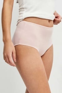 Set de 3 chiloți cu talie înaltă, din bumbac organic, Gisela 1/0225.1, roz