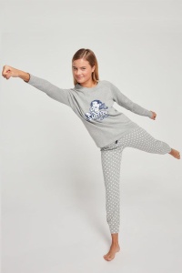 Set pijama lungă cu imprimeu Supergirl, 2 piese, Gisela 2/1841 - Img 4