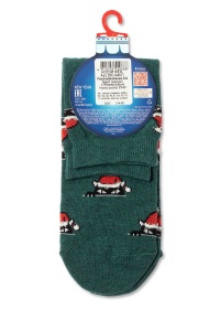 Șosete damă cu motive Crăciun, model ”Xmas Cat”, Conte Elegant 524 - Img 4