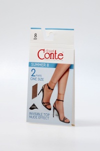 Șosete damă, scurte 1/2, Lycra, Conte Summer 8 Den (2 perechi) - Img 4