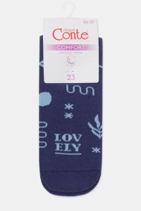 Șosete flaușate cu model "Lovely", Conte Elegant Comfort 567 - Img 6