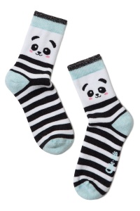 Șosete flaușate cu model panda, Conte Kids Sof-Tiki 414 - Img 2