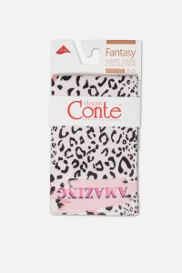 Șosete haioase 1/2 cu imprimeu leopard și cu inscripția "Amazing", Conte Fantasy 925 - Img 7