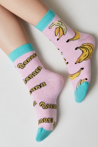 Șosete haioase din bumbac, cu model "Banana", Conte Happy 166 - Img 2