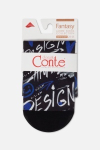 Șosete poliamidă groase, cu model Art Design, 70 Den, Conte Fantasy 910 ambalaj